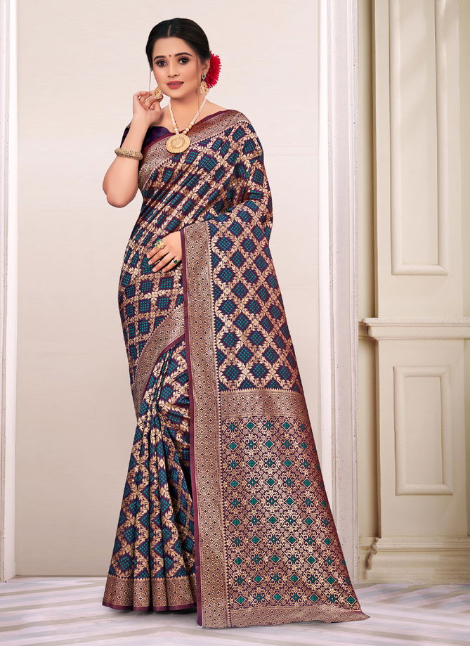 Riwazo Panihari Fancy Designer Wholesale Wedding Wear Patola Saree
